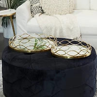 Contemporary Metal Tray Set