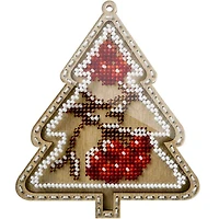 Wonderland Crafts Winterberry Tree Bead Embroidery on Wood Kit