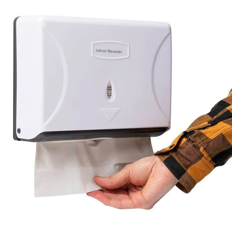 Mind Reader White Multi-Fold Paper Towel Dispenser