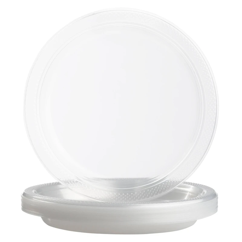 JAM Paper 9" Clear Plastic Party Plates, 20ct.