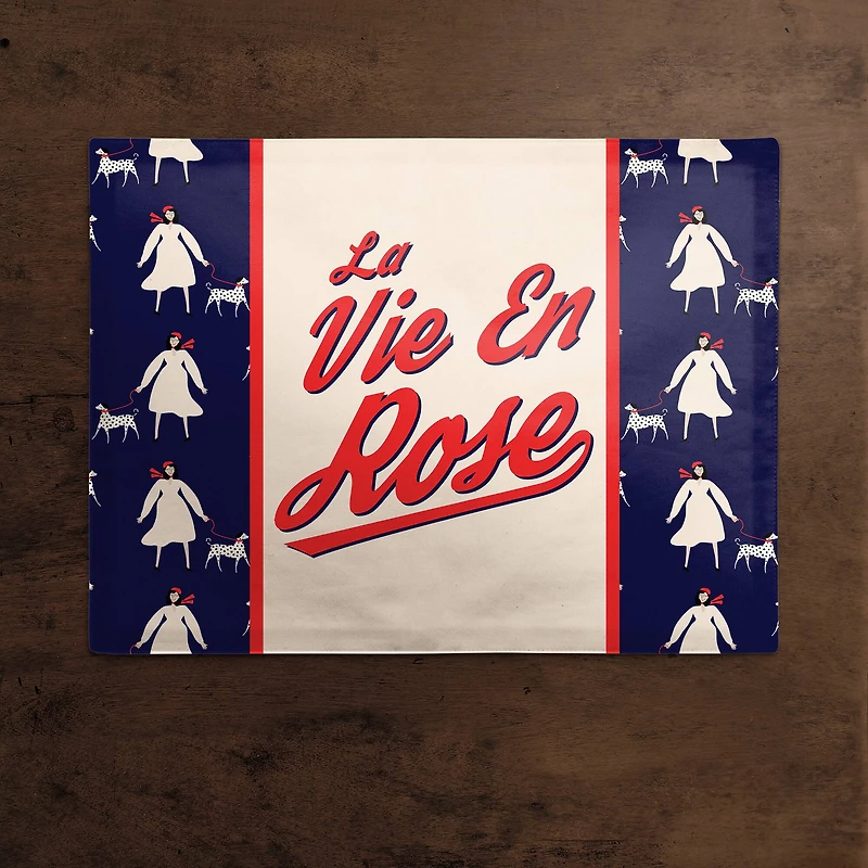 La Vie En Rose 18" x 14" Cotton Twill Placemat