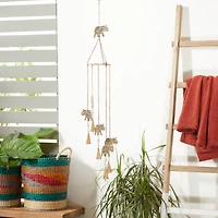 39" Gold Metal Elephant Eclectic Windchime