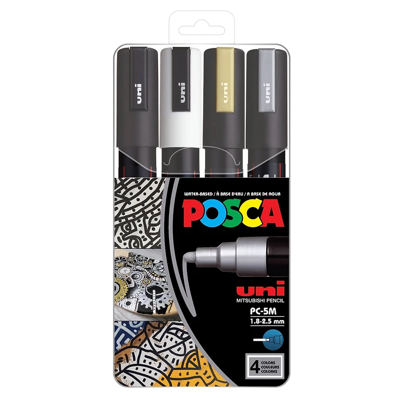 POSCA® PC-5M Medium Metallic Paint Markers