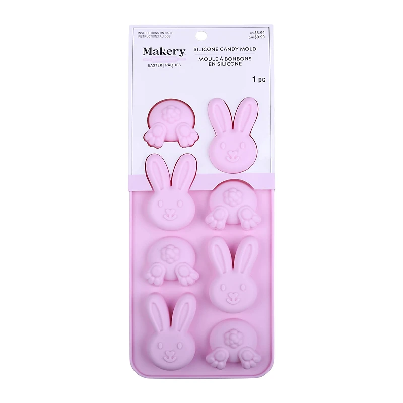 Easter Bunny Heads & Tails Silicone Candy Mold by Makery™