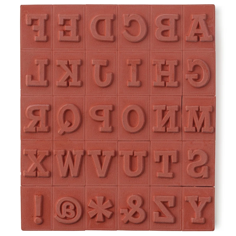 6 Pack: Large Uppercase Alphabet Wood Stamp Set by Recollections™