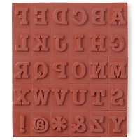 6 Pack: Large Uppercase Alphabet Wood Stamp Set by Recollections™