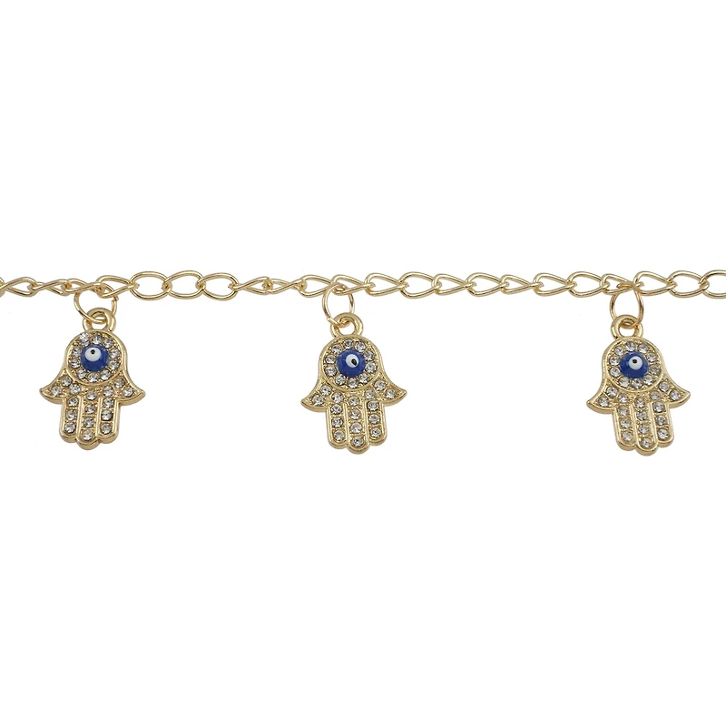 Gold Metal Hamsa Hand Beads, 14mm by Bead Landing™
