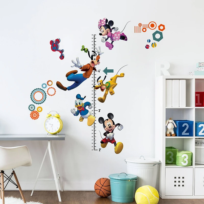 RoomMates Mickey and Friends Growth Chart Peel & Stick Wall Decals