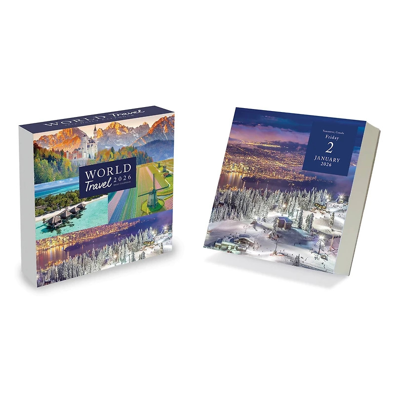 2026 World Travel Daily Desktop Calendar