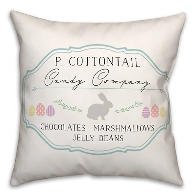 P Cottontail Candy Co 18" x 18" Indoor / Outdoor Pillow