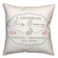 P Cottontail Candy Co 18" x 18" Indoor / Outdoor Pillow