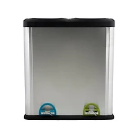 Organize It All Dual Compartment Stainless Recycle Bin