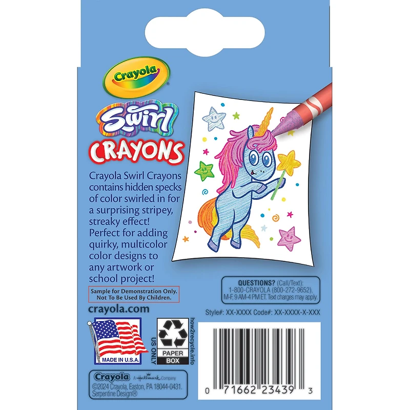 Crayola® SWIRL Crayons, 6 Packs of 24