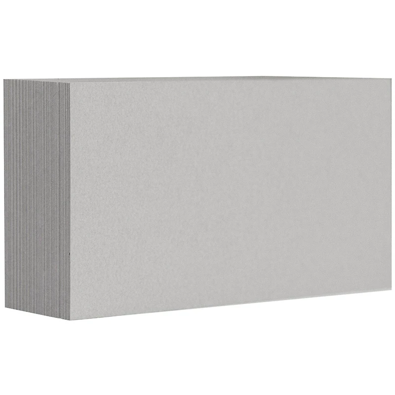JAM Paper 2" x 3.5" Silver Metallic Stardream Blank Flat Note Cards, 500ct.