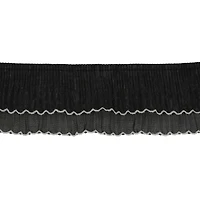 2.6" Black with White Scallop Ruffle Trim by Celebrate It®