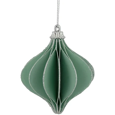 4.25" Glittered Green Onion Christmas Ornament