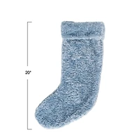 Hello Honey® 20" Blue Faux Sherpa Stocking