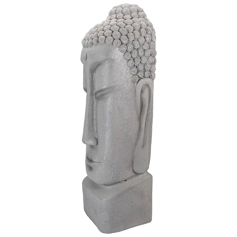 23.25" Large Buddha Head Outdoor Garden Statue