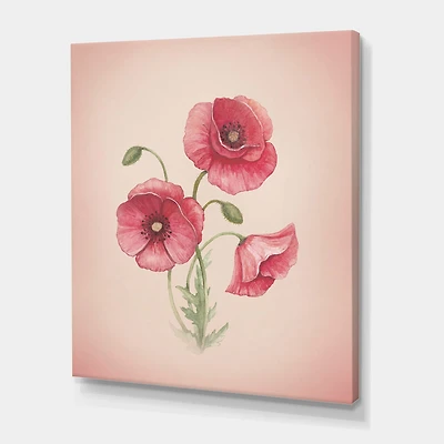 Designart - Retro Poppy Flowers