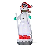 Glitzhome® 20FT Giant Lighted Inflatable Disco Skiing Snowman
