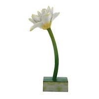 9.75" White Lotus Flower Tabletop Accent by Ashland®