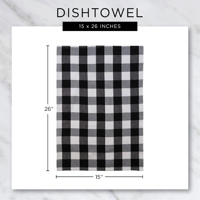 DII® Solid Dark Green Waffle Terry Dishtowel, 4ct.