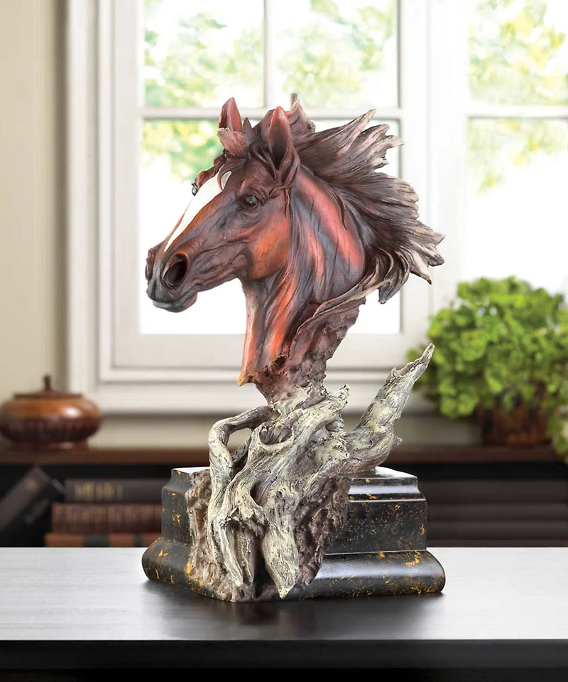 12" Driftwood Stallion Sculpture