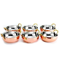 Rembrandt 5.3" Mini Copper Plated Serving Bowls, 6ct.