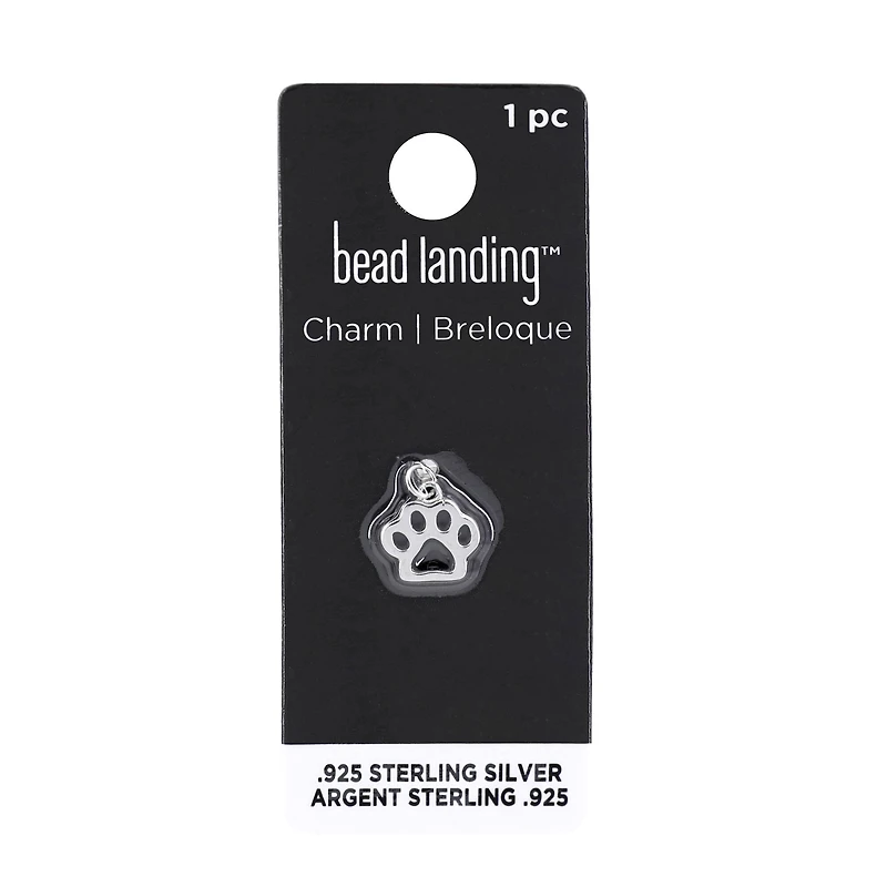 Sterling Silver Paw Icon Charm by Bead Landing™