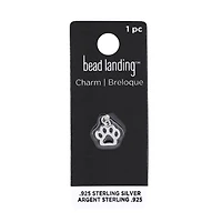 Sterling Silver Paw Icon Charm by Bead Landing™