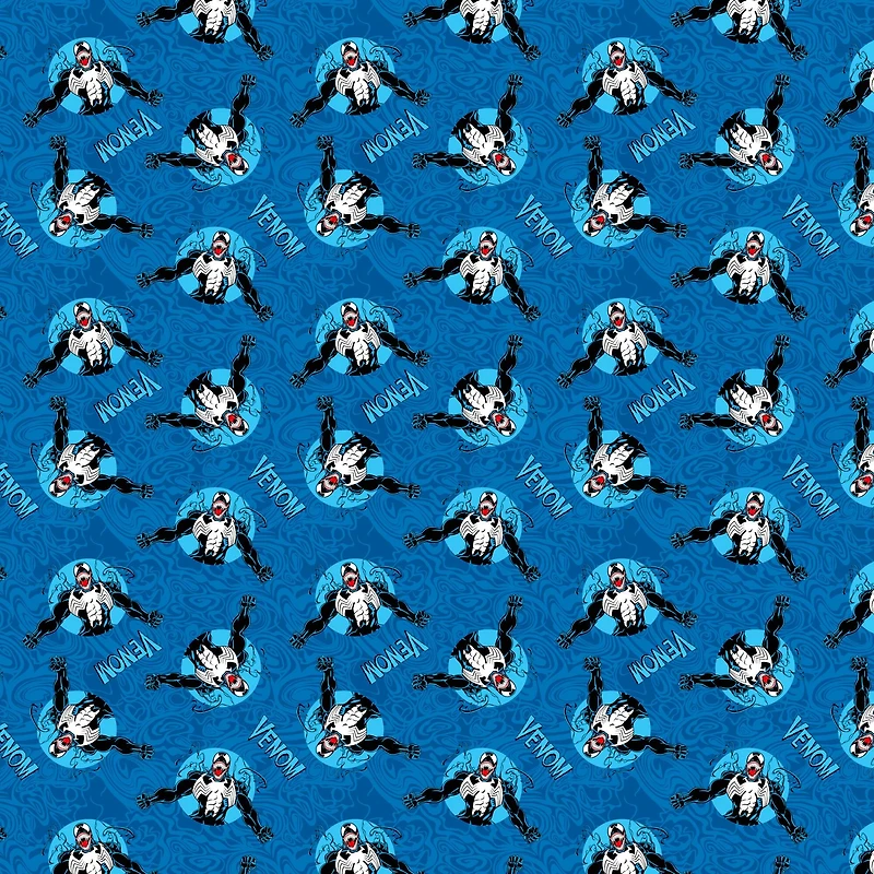 Marvel® Venom Blue Circles Cotton Fabric