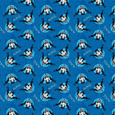 Marvel® Venom Blue Circles Cotton Fabric
