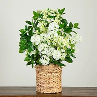 2.5ft. Artificial Mixed Flower Arrangement in Hyacinth Weave Basket