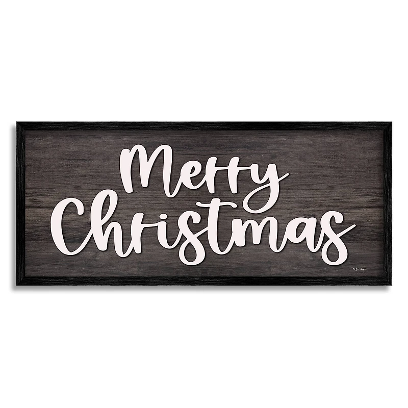 Stupell Industries Merry Christmas Farmhouse Phrase Framed Giclee Art