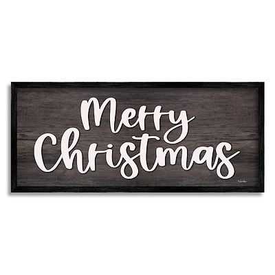 Stupell Industries Merry Christmas Farmhouse Phrase Framed Giclee Art