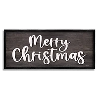 Stupell Industries Merry Christmas Farmhouse Phrase Framed Giclee Art