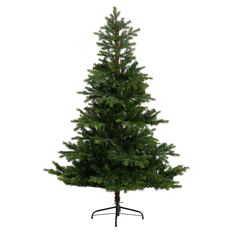 6ft. Pre-Lit North Carolina Spruce Artificial Christmas Tree, Clear Lights
