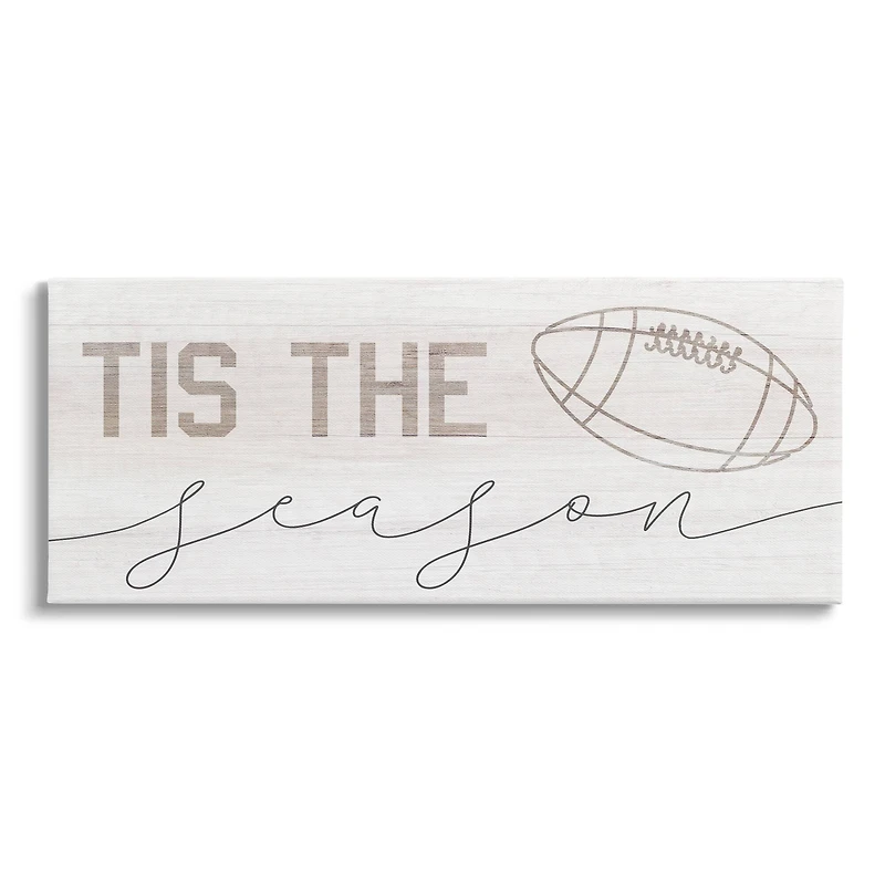 Stupell Industries Tis The Season Football Canvas Wall Art