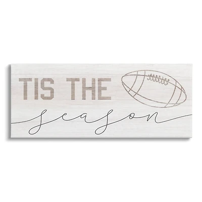 Stupell Industries Tis The Season Football Canvas Wall Art