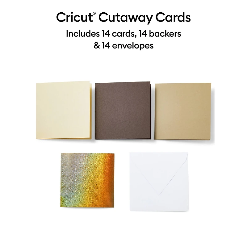 Cricut® S40 Cutaway Cards, Neutrals Sampler