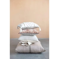 Hello Honey® Brown Woven Cotton Pillow
