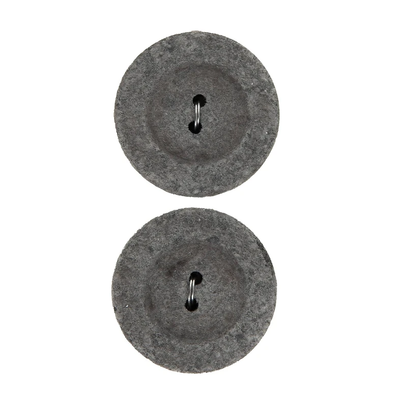 LaMode 1 1/8" Gray Felt 2-Hole Buttons, 2ct.