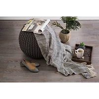 DII® Gray Diamond Stitch Throw