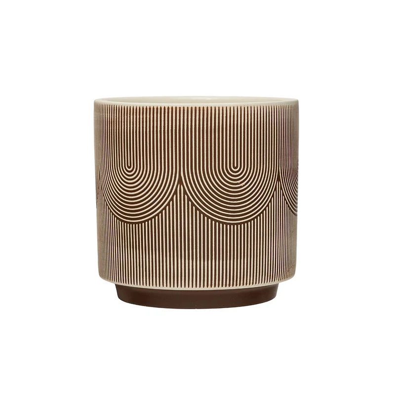 Hello Honey® 6" Textured Stoneware Planter