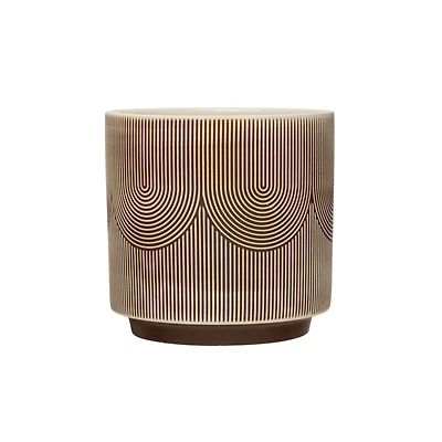 Hello Honey® 6" Textured Stoneware Planter
