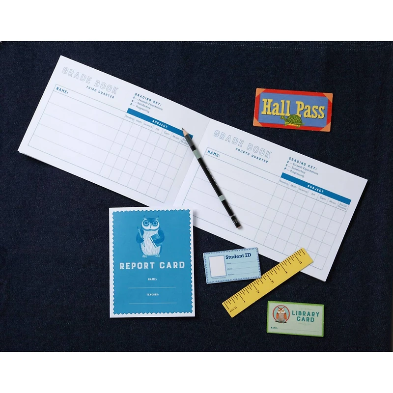 eeBoo School Pretend Play Props for Make Believe Set