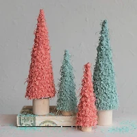 Hello Honey® 14" Pink Fabric Tree Décor Accent with Wood Base