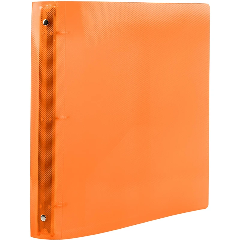 JAM Paper 1.5" Orange Plastic 3-Ring Binders, 2ct.