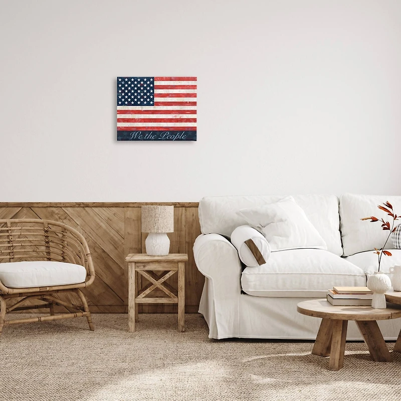 Stupell Industries We The People Flag Canvas Wall Art