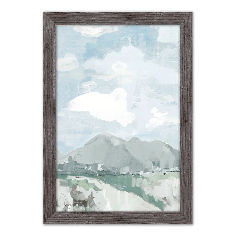 Abstract Mountains 20" x 30" Western Gray Framed Print